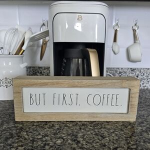 Rae Dunn White and Gold Coffee & Tea Accessories